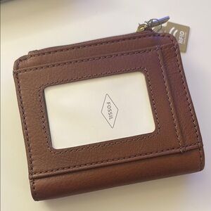 Fossil Brown Key & Card Holder